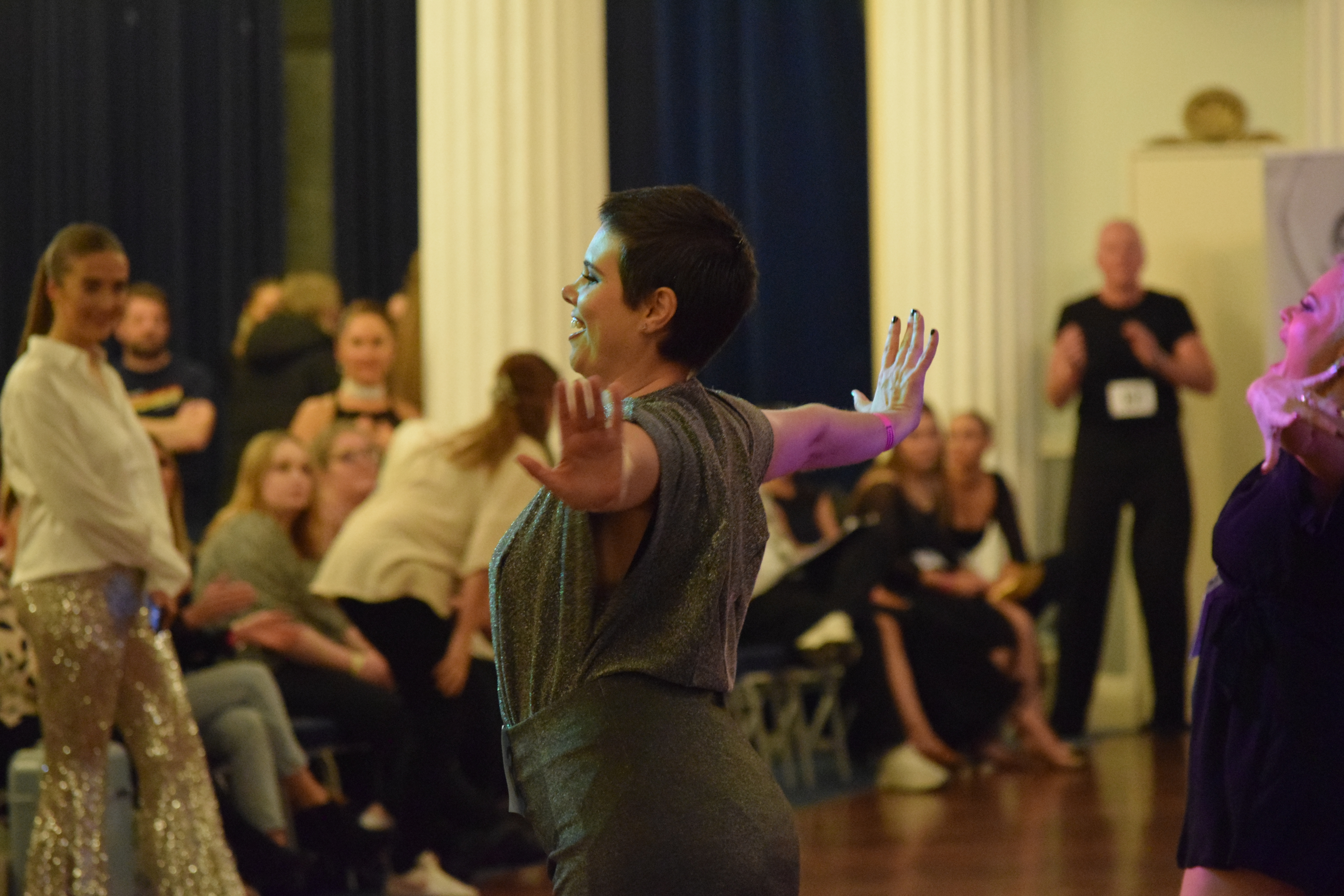 Professional dancer performing at a live event in Merseyside